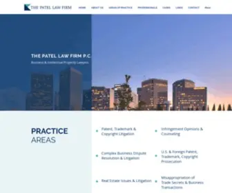 Thepatellawfirm.com(The Patel Law Firm) Screenshot