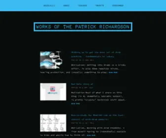 Thepatrickrichardson.blog(Works of the Patrick Richardson) Screenshot