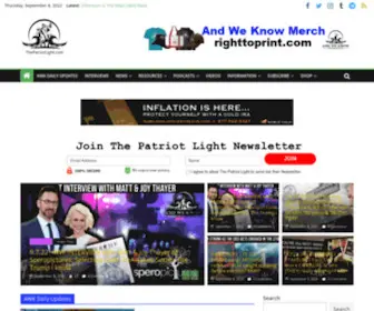 Thepatriotlight.com(News Through a Biblical Lens) Screenshot