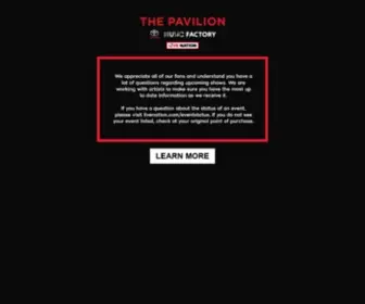 Thepaviliontmf.com(The Pavilion at the Irving Music Factory) Screenshot