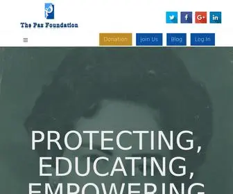 ThepazFoundation.org(Women & Children Protection Foundation. The Paz Foundation) Screenshot