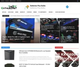 Thepcenthusiast.com(Hardware News and Reviews) Screenshot