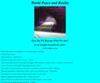 Thepeacehighway.com(World Peace Essay) Screenshot