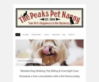 Thepeakspetnanny.com(The Peaks Pet Nanny) Screenshot