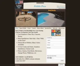 Thepebblepros.com(Epoxy Pebble Flooring Los Angeles) Screenshot