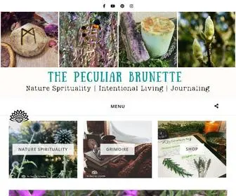 Thepeculiarbrunette.com(Explore paganism and witchcraft with science and history. learn moon magic) Screenshot