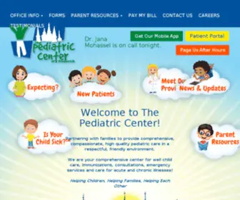 Thepedcenter.com(The Pediatric Center of Frederick) Screenshot