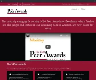 Thepeerawards.com(Celebrating Inspirational Business Initiatives) Screenshot