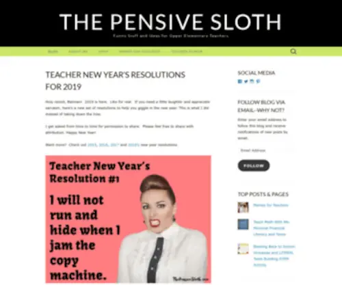 Thepensivesloth.com(The Pensive Sloth) Screenshot
