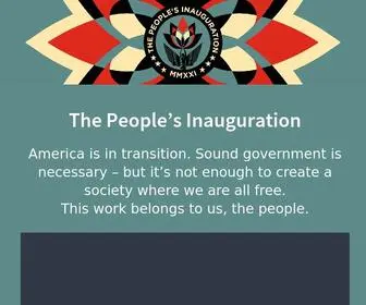 Thepeoplesinauguration.org(The People's Inauguration) Screenshot