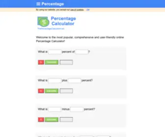 Thepercentagecalculator.net(The percentage calculator) Screenshot