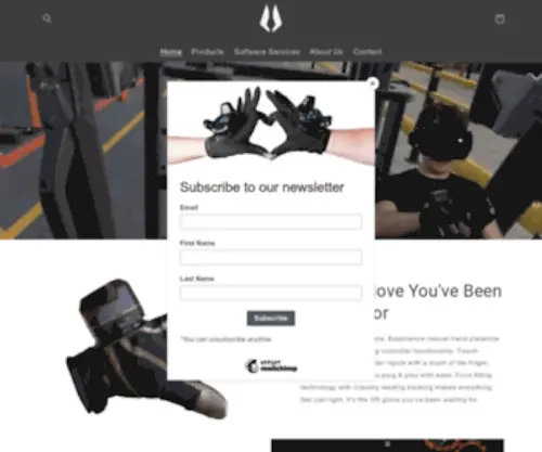 Theperegrine.com(The Peregrine VR Glove) Screenshot