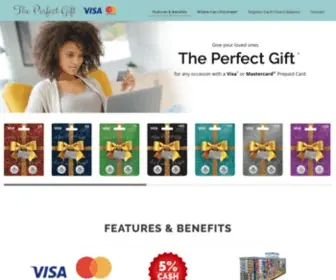 Theperfectgift.ca(Prepaid Mastercard and Visa Cards) Screenshot