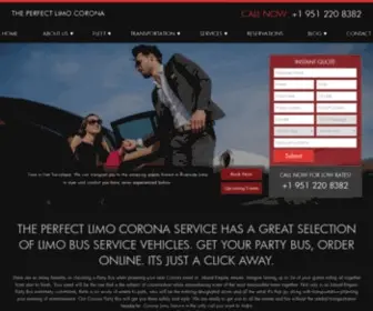 Theperfectlimocorona.com(The Perfect Limo) Screenshot