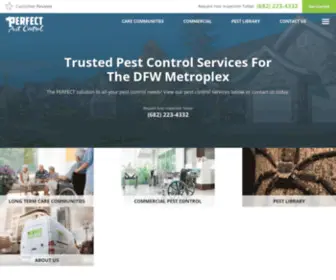 Theperfectpestcontrol.com(Pest Control Experts Dallas) Screenshot