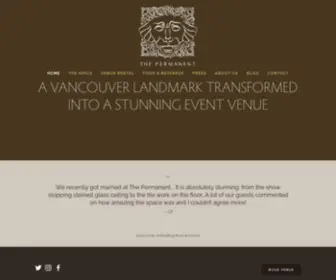 Thepermanent.ca(A Heritage Vancouver Event Space) Screenshot