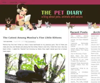 Thepetdiary.com(The Pet Diary) Screenshot