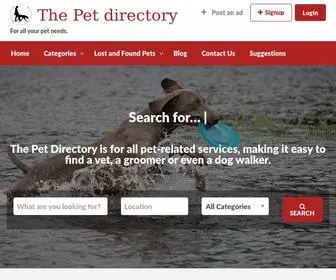 Thepetdirectory.co.za(Search for) Screenshot