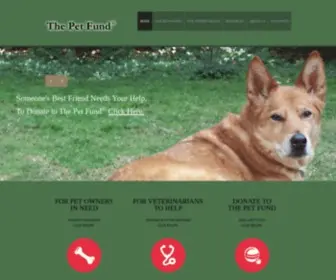 Thepetfund.com(The Pet Fund is a registered 501(c)) Screenshot