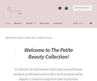 Thepetitebeautycollection.com(The Petite Beauty Collection) Screenshot