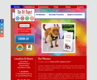 Thepetprojectfl.org(Pet Project for Pets) Screenshot