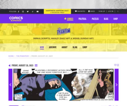 Thephantomcomics.com(The Phantom) Screenshot