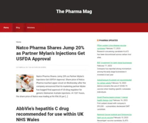 Thepharmamag.com(The Pharma Mag) Screenshot