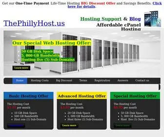 Thephillyhost.us(The easy affordable family friendly cPanel Private Web Hosting Site from Philadelphia PA) Screenshot