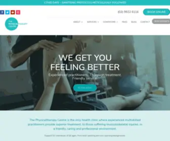 Thephysicaltherapycentre.com.au(Chiropractor North Sydney) Screenshot