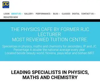 Thephysicscafe.com(Most Popular and Reviewed Physics Tuition Centre in Singapore With Over 3) Screenshot