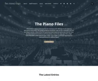 Thepianofiles.com(The Piano Files) Screenshot