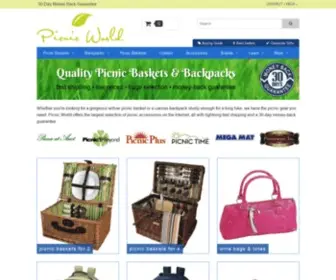 Thepicnicworld.com(A picnic basket or picnic backpack) Screenshot