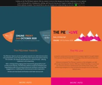 Thepieevents.com(The PIEoneer Awards will take place on 3 September at London's Guildhall) Screenshot