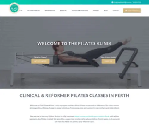 Thepilatesklinik.com.au(The Pilates Klinik) Screenshot
