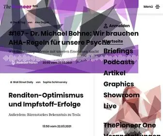 Thepioneer.de(The Pioneer) Screenshot