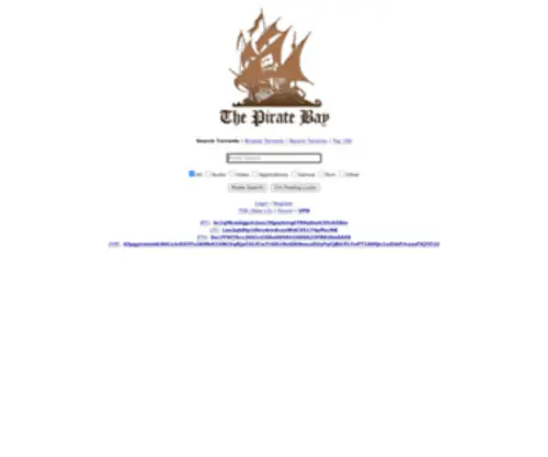Thepiratebay.org(The Pirate Bay) Screenshot