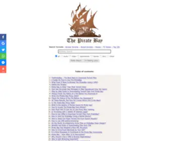 Thepiratebays.com(PirateBay) Screenshot