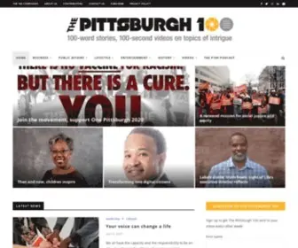 Thepittsburgh100.com(The Pittsburghword stories & 100 second videos on topics of intrigue in Pittsburgh) Screenshot