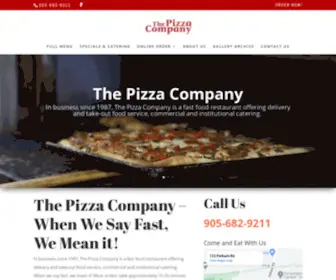 Thepizzacompany.ca(The Pizza Company) Screenshot