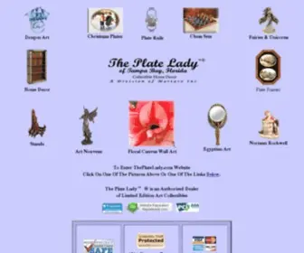 Theplatelady.com(The Plate Lady Collectible Home Decor and Fine Collector gifts for your home decor including Limited Edition Collectible plates) Screenshot