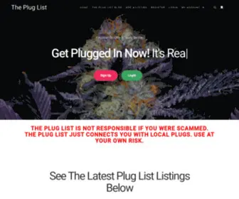 Thepluglist.com(The Plug List) Screenshot