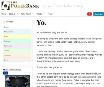 Thepokerbank.com Screenshot