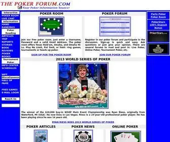 Thepokerforum.com(Tournament schedule) Screenshot