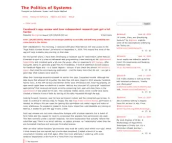 Thepoliticsofsystems.net(The Politics of Systems) Screenshot