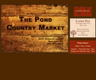 Thepondcountrymarket.ca(The Pond Country Market) Screenshot