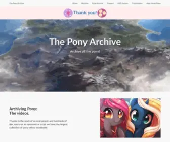 Theponyarchive.com(The Pony Archive) Screenshot