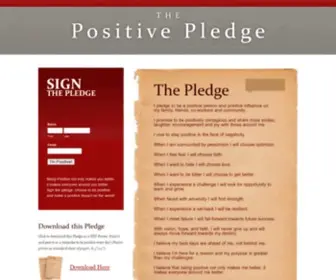 Thepositivepledge.com(The Positive Pledge) Screenshot