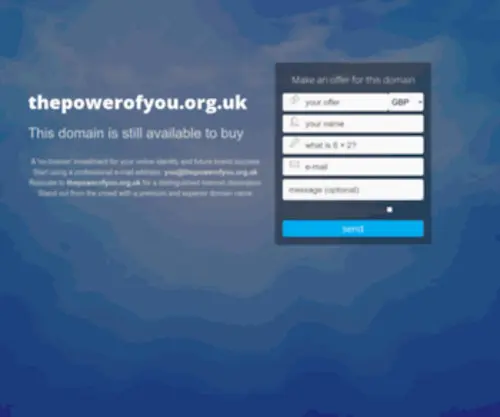 Thepowerofyou.org.uk(Thepowerofyou) Screenshot