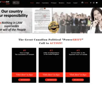 Thepowershift.ca(Peoples Political Civil Rights Union) Screenshot