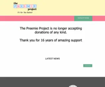 Thepreemieproject.com(It's for the Babies) Screenshot